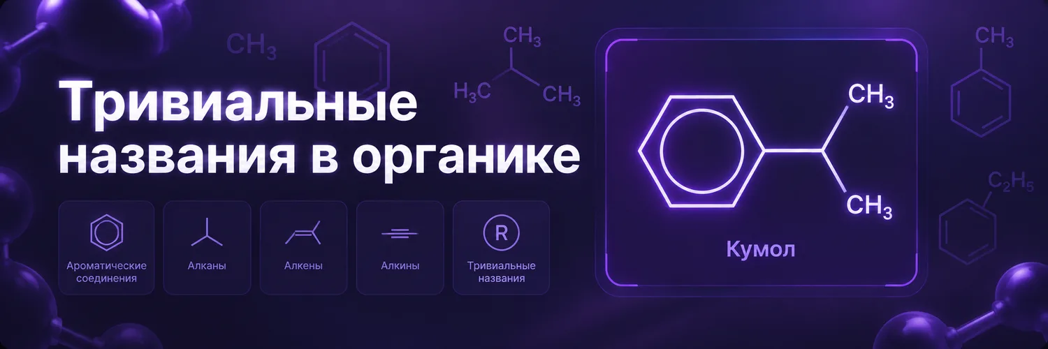 Обложка набора «Тривиальные названия в органике»