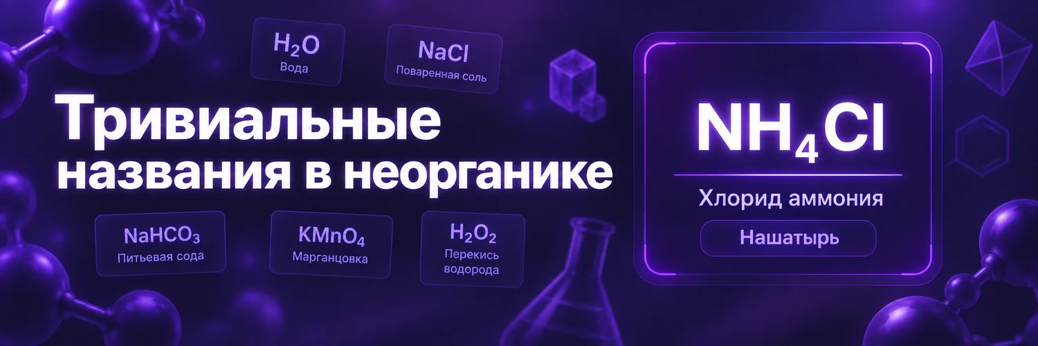 Обложка набора «Тривиальные названия в неорганике»