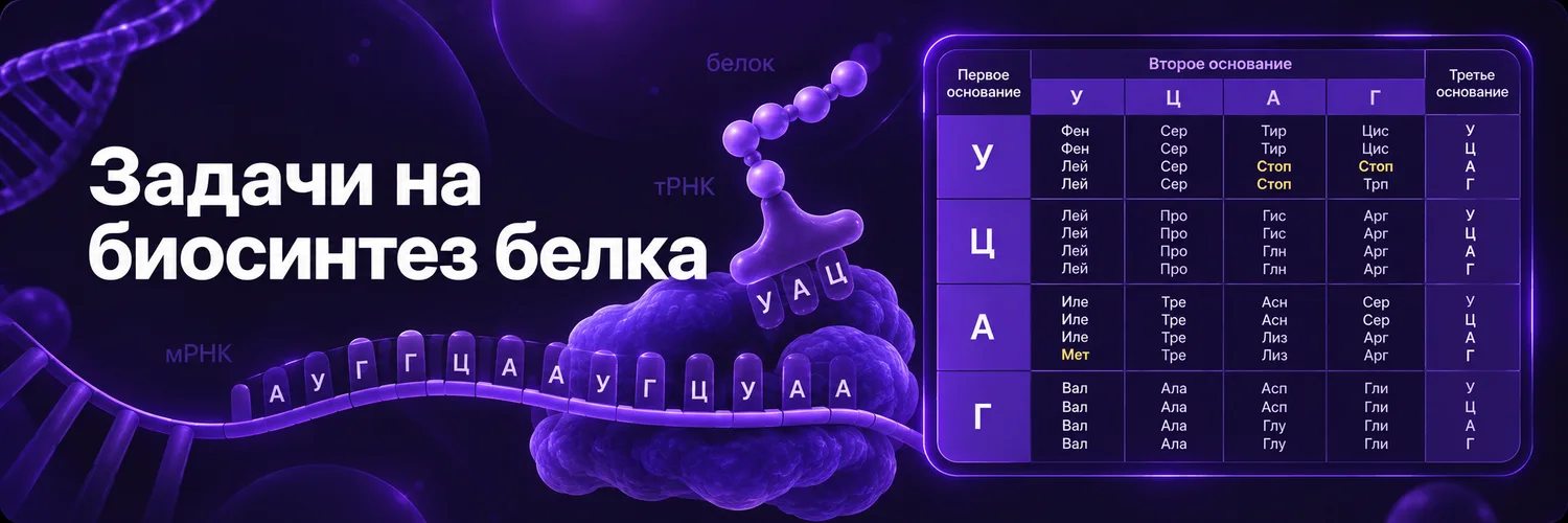 Обложка набора «Задачи на биосинтез белка»